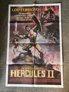 1985 The Adventures Of Hercules 2 Original One Sheet Movie Poster 27x41"