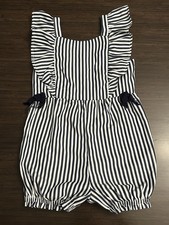 Habitual Girl Baby Toddler Navy And White Stripe Romper Jumpsuit Sz 24 Mo
