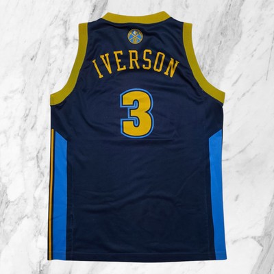 CHAMPION Vintage NBA Iverson 3 Denver Nuggets Herren Basketball Trikot Größe M