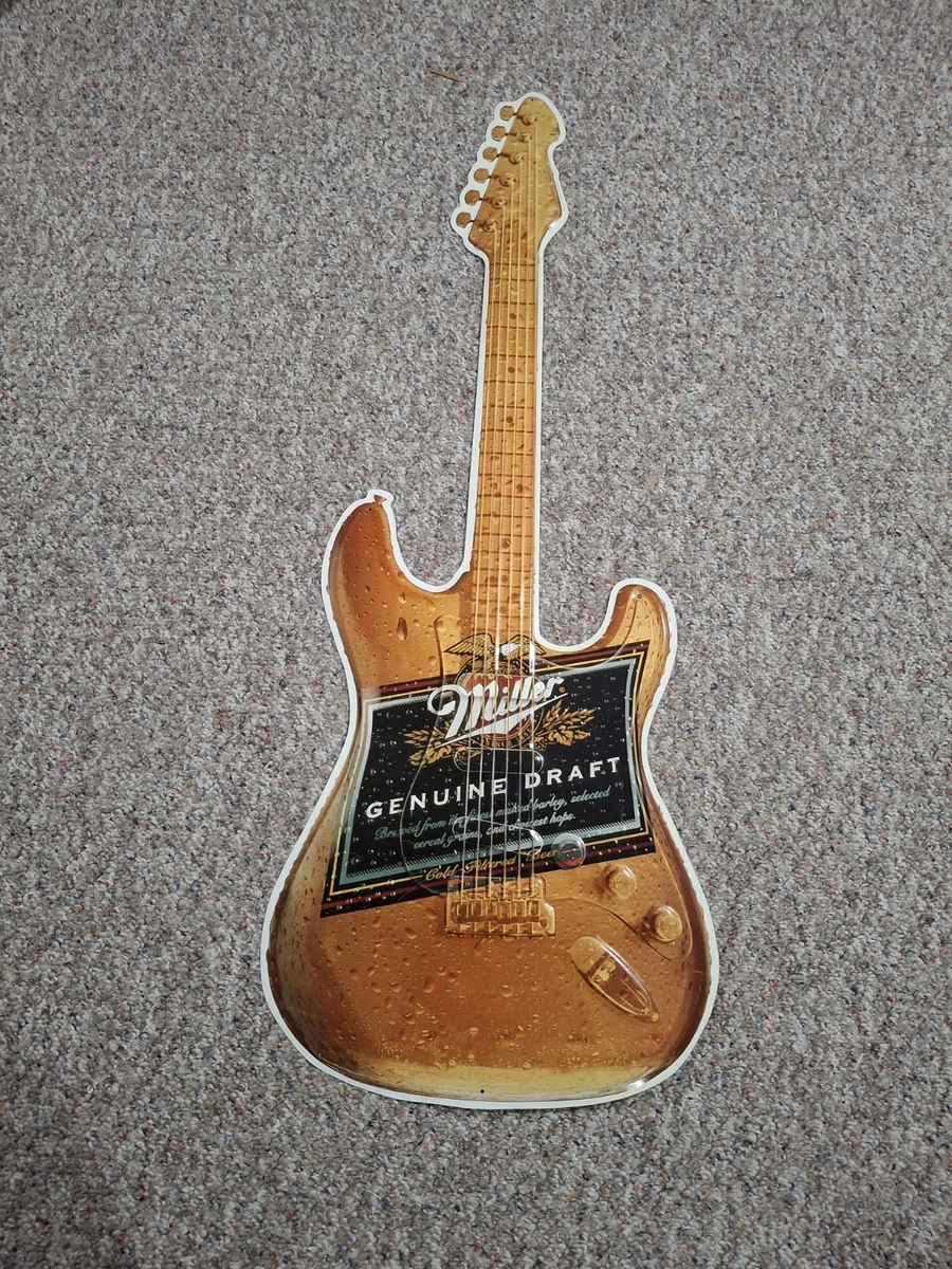Miller Genuine Draft Guitar In Collectible Miller Signs & Tins for