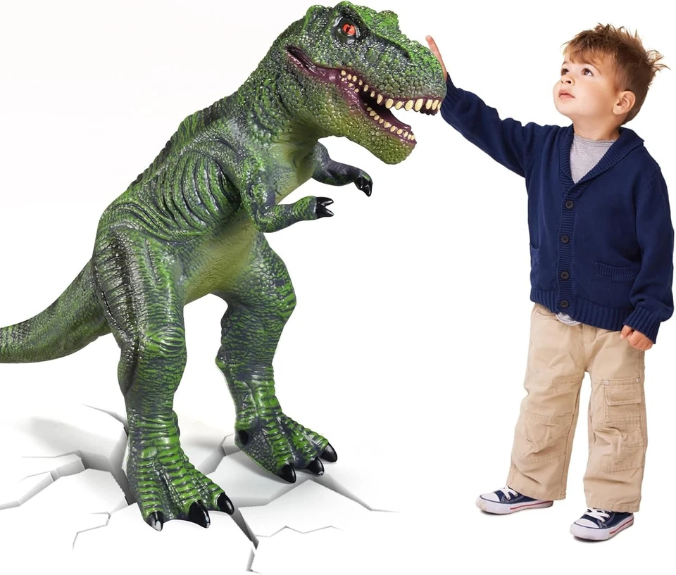 Juguetes de dinosaurios grandes - 28" Tyrannosaurus Rex juguetes de dinosaurios suaves para niños 3-5, B... Foto 2 de 4