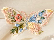 iron on patch/applique butterfly 3 x 1 3/4-inch FREE SHIPPING