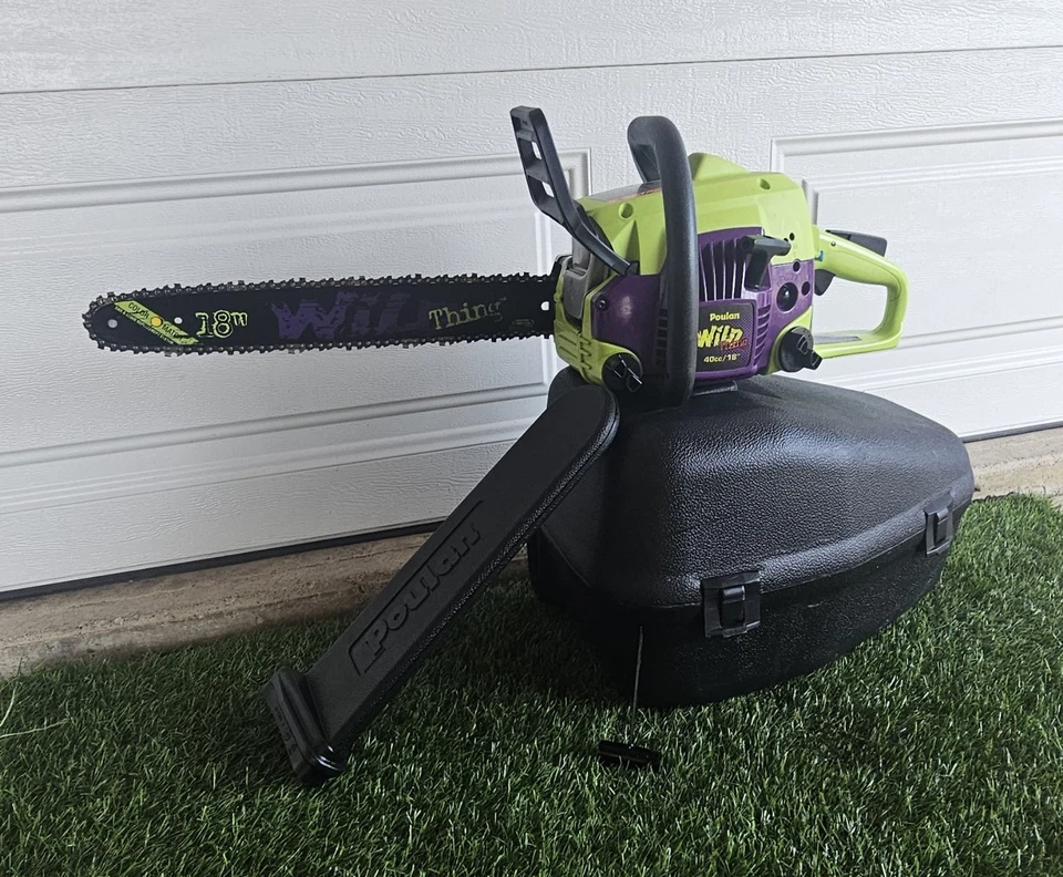 🔥Mint Condition!! Poulan Wild Thing 18" Chainsaw 42cc & Case Read Description  - Image 2 of 4
