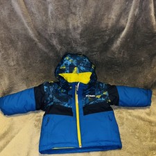 Columbia Kids Puffer Jacket Size 2T Blue Hooded Winter Coat Zip Front