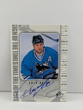 1998-99 OWEN NOLAN AUTO SP AUTHENTIC SIGN OF THE TIMES SAN JOSE #ON MINT