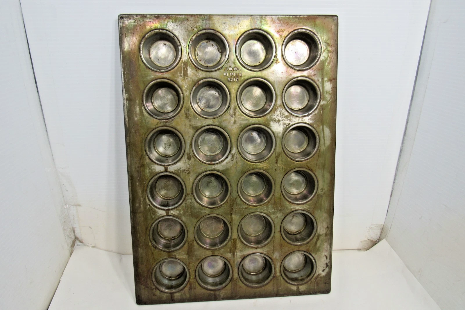 Vintage Chicago Metallic 524D Mini Muffin Pans 24 Molds Cups 18"x 12.5"