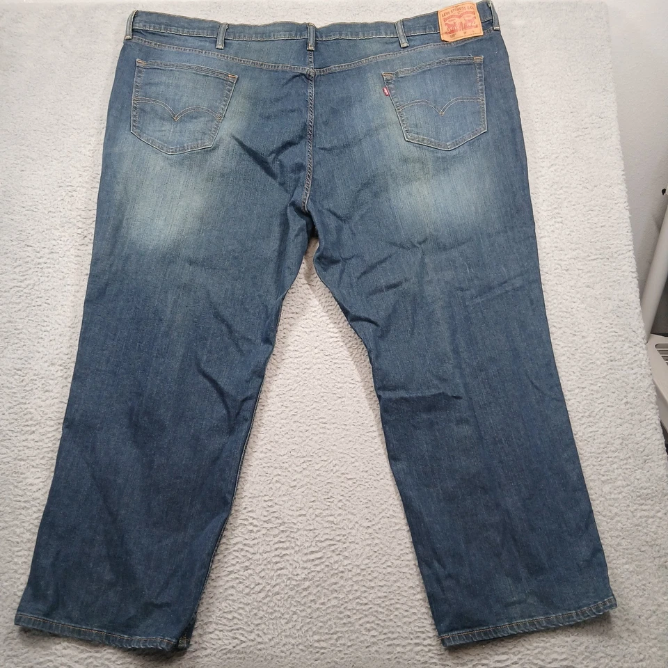 Levi's 559 Relaxed Straight Jeans Men's 58x32 Blue Denim Mid Wash - Image 2 of 4
