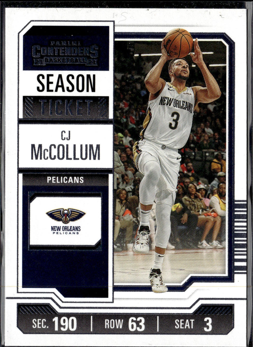 2023-24 Panini Contenders Season Ticket Retail CJ McCollum #31