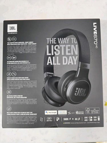 Auriculares JBL Live 670 NC negros en la oreja - Imagen 3 de 10