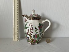 RARE VINTAGE COALPORT INDIAN TREE WAVY EDGE LIDDED HOT WATER JUG