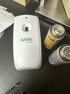 Sanis By Cintas Automatic Air Freshener Dispenser With 2 Refill Spray Bottles