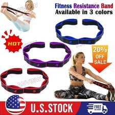 3 Color Fitness Resistance Band 8 Loops, for Stretching  Yoga Exercise  20 OFF  