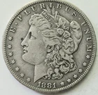 1881-CC Morgan Silver Dollar-Fine