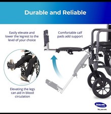 Invacare Wheelchair Elevating Legrest with Padded Calf Support, Footrest