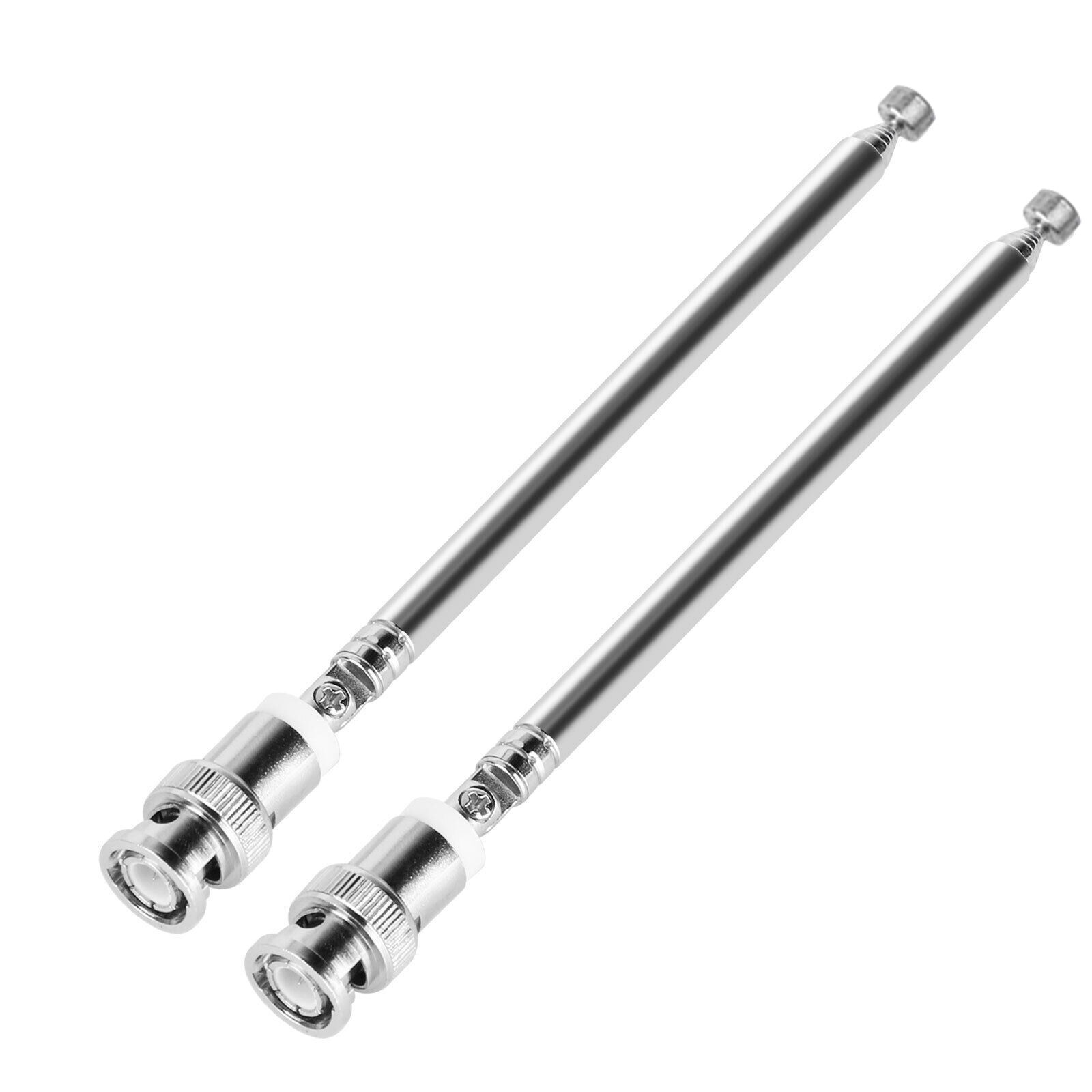 For Mobile Radio 2pcs VHF/UHF/AM/FM 7 Sections BNC Connector Telescopic Antenna