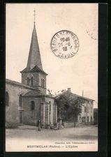 CPA Montmelas, L´Eglise 1913 