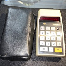 Vintage 1973 Texas Instruments TI 2500 Datamath Calculator WORKS w/ Case