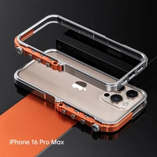 Rugged Aluminum Bumper Case For iPhone 17 Pro Max 16 15 Shockproof Metal Cover