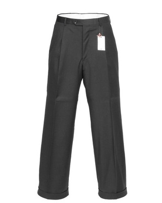 NWT ISAIA Napoli PANTS dress dark grey 4 season wool trousers luxury Ita 46