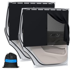 Car Window Shades with 8 Strong Magnets-26.8"x19.7" Dual Layer Car Rear/Side