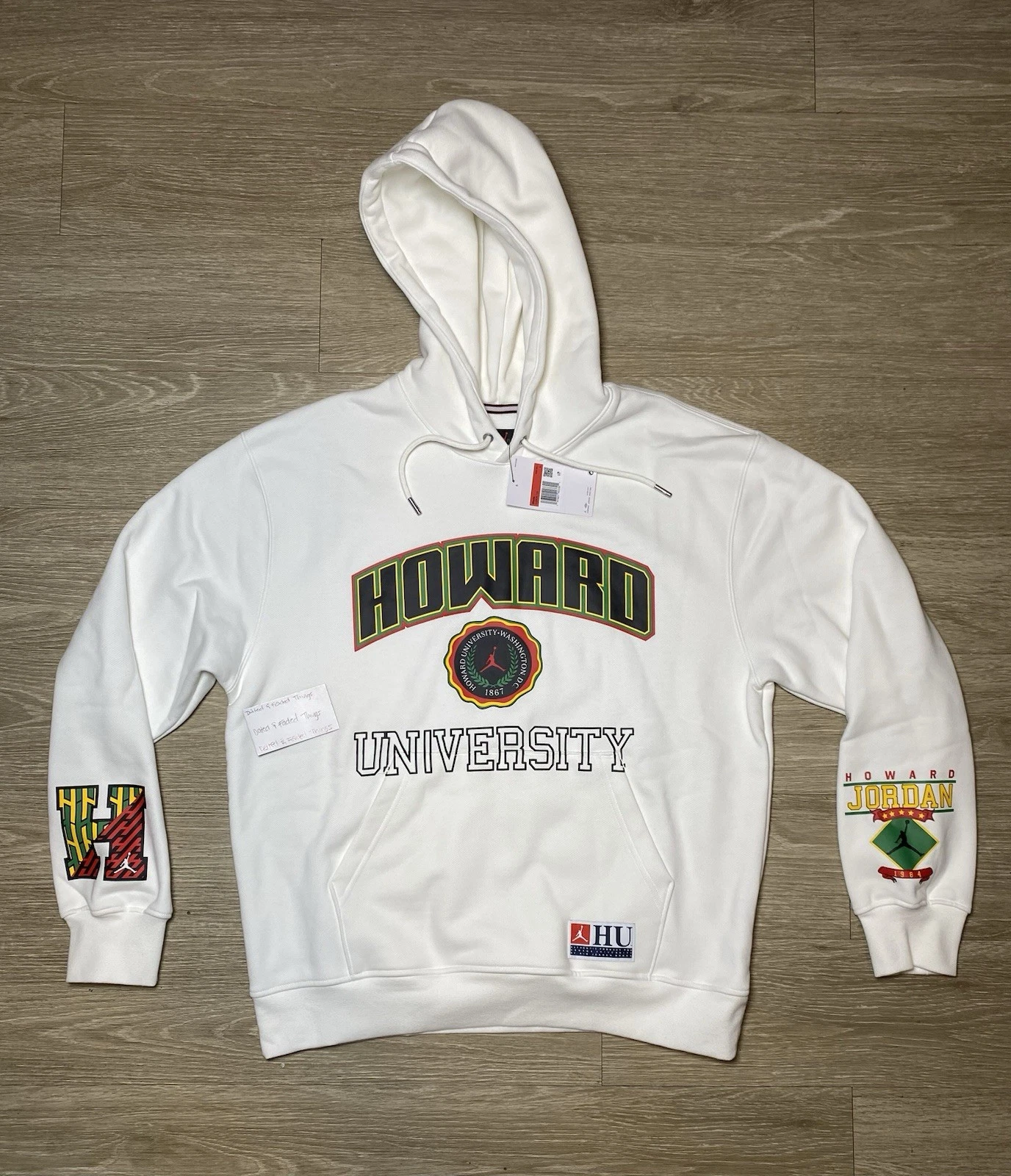 Nike Jordan x Howard University Fleece Pullover Hoodie Men Size LARGE HJ5908-133