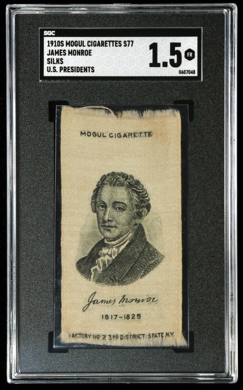 1910s Mogul Cigarettes Silks James Monroe S77 US Presidents SGC 1.5 FR