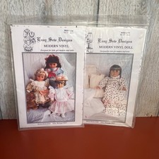 Easy Sew Designs 18" Doll Sewing Patterns BHD 1339 1379 Brown House Dolls Lot 2
