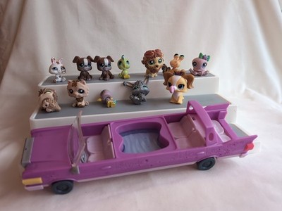 Littlest Pet Shop 2014 Stretch Limo & 12 Pets Figures 2007 Octopus Lion Dogs LPS