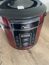 Pressure King Pro 3L 900W Electric Pressure Cooker Slow Cook Delay Timer Red