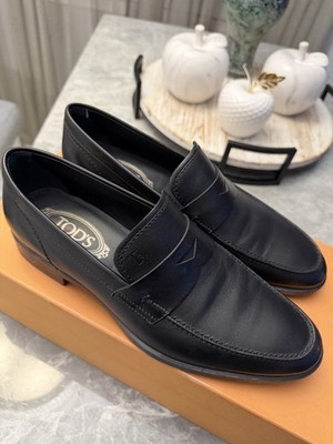 TOD\'S Men\'s‎ Slip-Ons Loafers Upper Leather Black Excellent Condition US Sz. 8 TOD main image 2