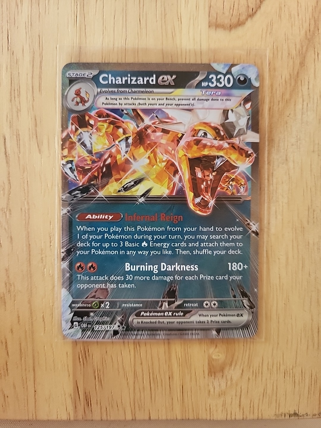 Pokémon TCG Charizard EX Obsidian Flames Card 125/197 NM