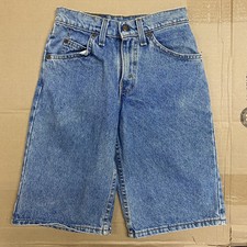 Vintage Levi  s 560 Slim Orange Tab Denim Jean Shorts Boys Youth Size 12