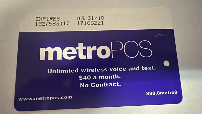 2009 MTA NYC metroPCS Metrocard New
