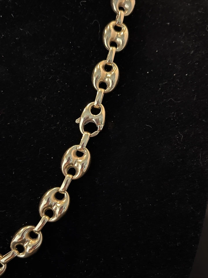 Collar estilo Gucci italiano de oro macizo de 14 quilates 61,57 gramos, 24 pulgadas Foto 4 de 4