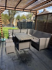 Kettler Palma Grey Corner Rattan Outdoor Chair Sofa Garden Furniture