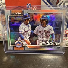 Topps 2026 Series One It Takes Two Lindor Soto New York Mets Rainbow Foil #52