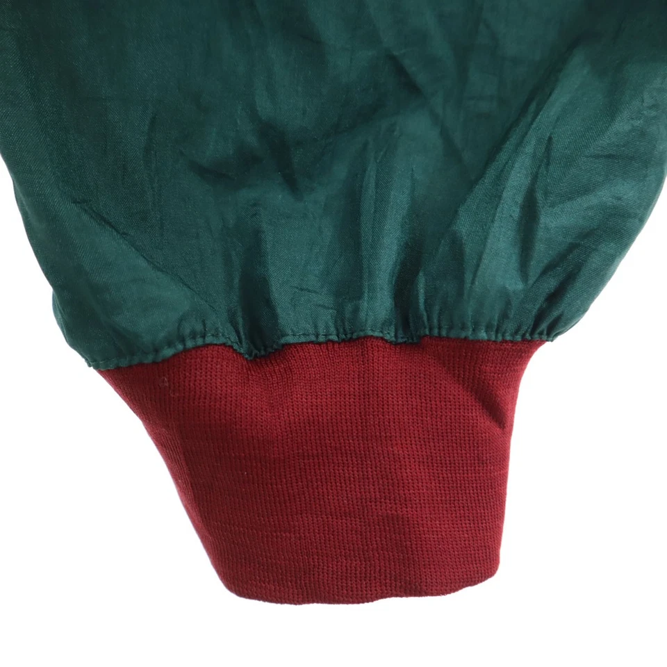 Wilson 90s Old 长袖双色 V 领 piste XL 绿色 男式 — 第 3/4 张图片