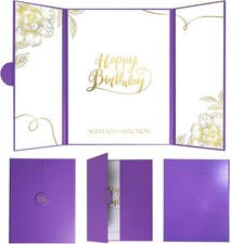 Happy Birthday Signature Book Jumbo Card Party Supplies Purple , Birthday Guest