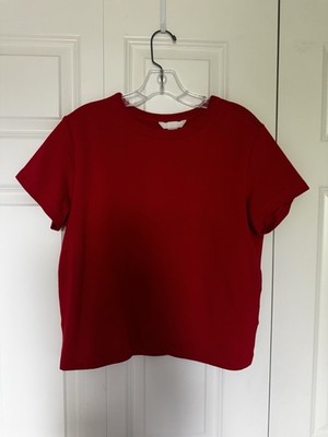 H&M DIVIDED Red Short Sleeve Shirt Size M NEW without tags.