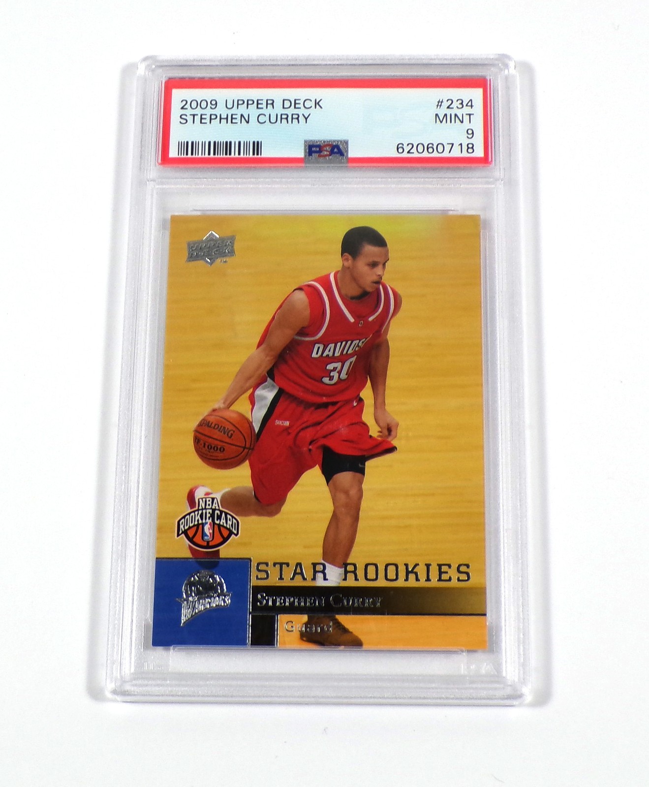 2009-10 Upper Deck Stephen Curry Star Rookies #234 Warriors PSA 9 view 1