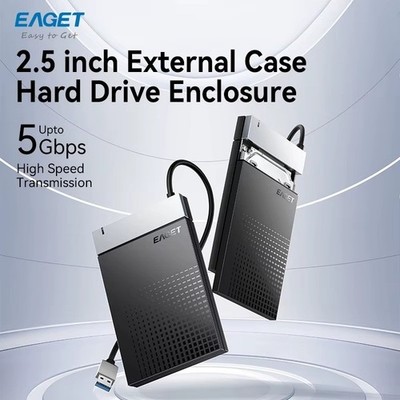Eaget HDD Case 2,5 Zoll SATA auf USB 3.0 Externes Festplattengehäuse für SSD Disk HDD B
