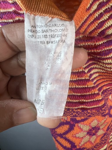 Cecilia Prado Anthropologie Dress Womens Medium Orange Multi Textured Sleeveless - Picture 5 of 9