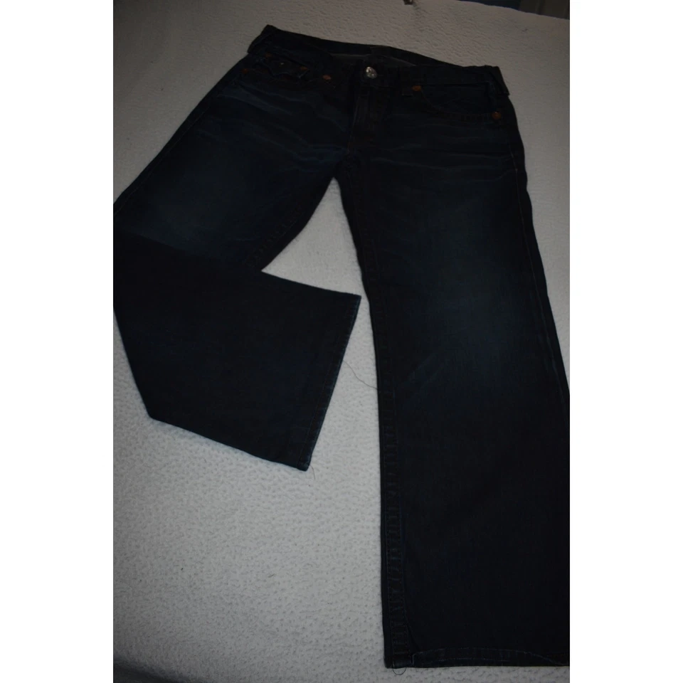 Pantalones de mezclilla True Religion vintage para hombre talla 38 x 30 arco iris Ricky holgados calce suelto Y2K Foto 2 de 4