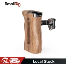 SmallRig Universal Wooden Handle Side Handgrip w/Cold Shoe for Camera Cage 2093C