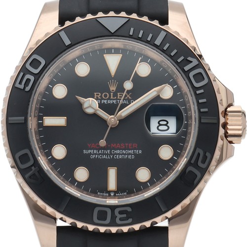 ROLEX Yacht-Master 40 Watch 126655 K18PG/rubber mensWatch black USED