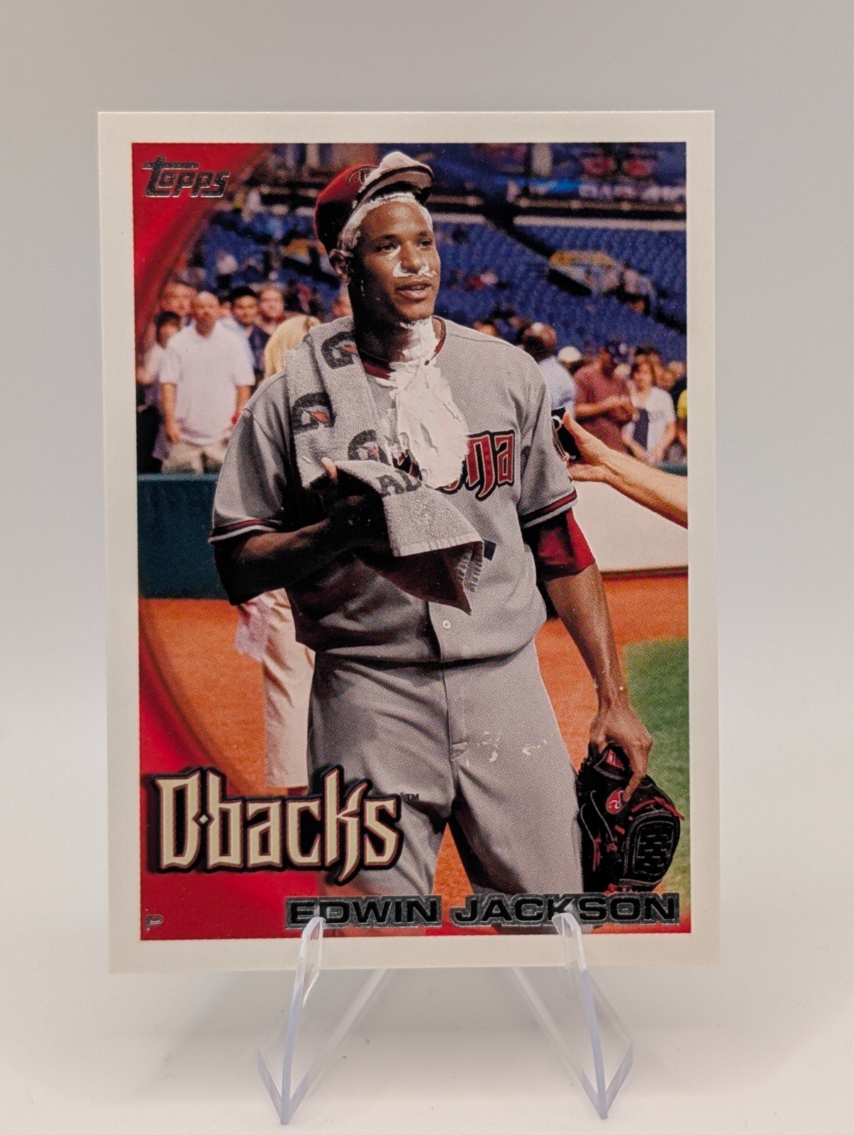 2010 Topps Update Edwin Jackson #US-315 Pie in the Face Image Variation Arizona