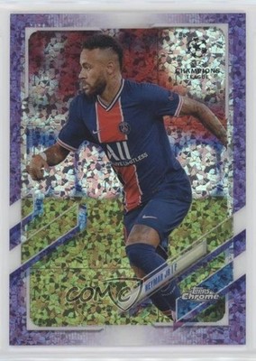 2020 Chrome UEFA Champions League Purple Mini-Diamond Refractor Neymar Jr 0kf0