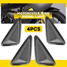 4X Motorcycle Turn LED Signals Blinker DRL Light Amber Indicator White Universal