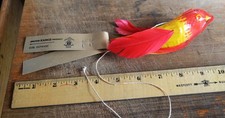 1940s NOS Flying Bird On Stick Kanco American Toys Carnival Red Yellow Red