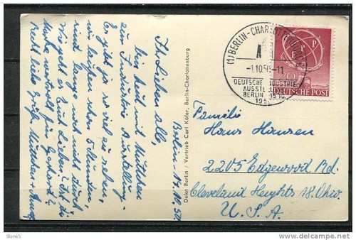 Germany Berlin (West) 1950 PP Card Mi 71 FDC Used to USA. CV 160 euro - Picture 1 of 2